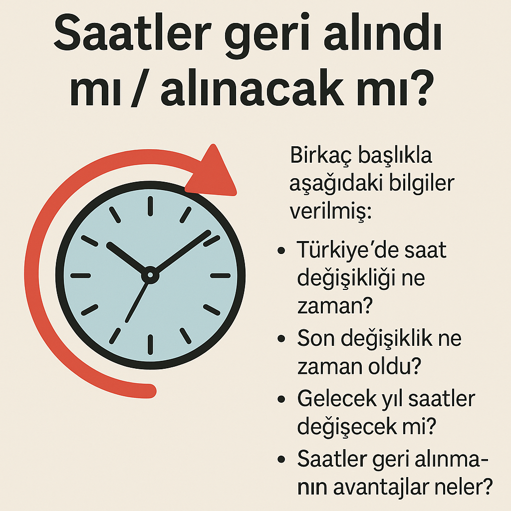 Saatler Geri Alındı mı – Türkiye’de Kış Saati Uygulamasına Dair 5 Şaşırtıcı Bilgi